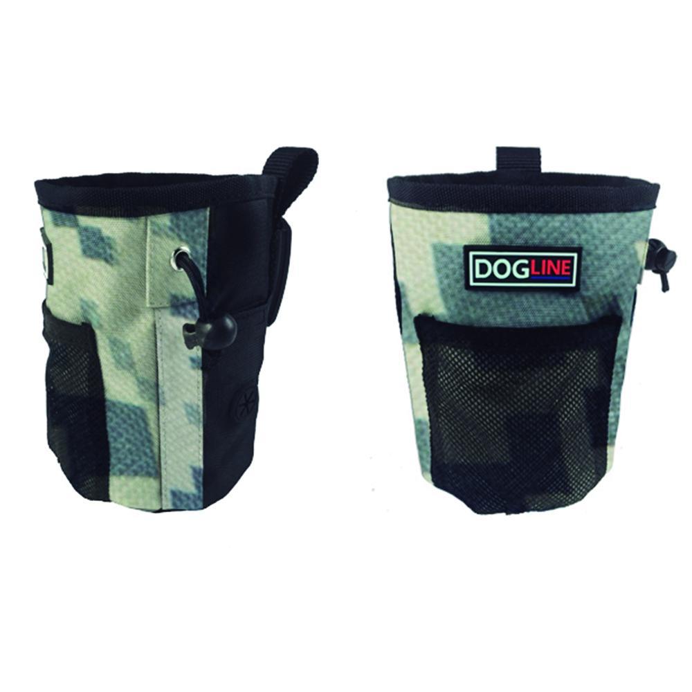 DogLine Bolsa de Premios Camuflaje Gris